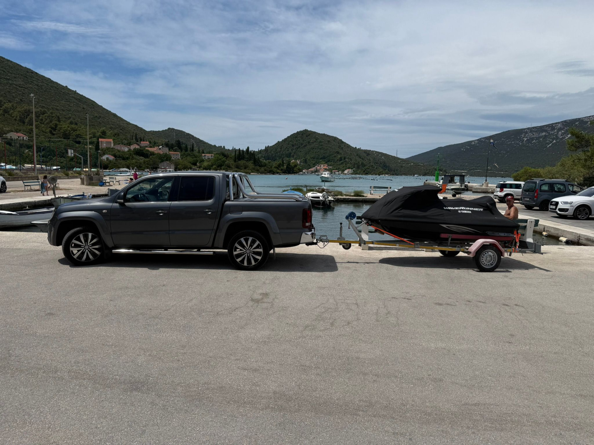 Volkswagen Amarok rental vehicle on the road in Herzegovina